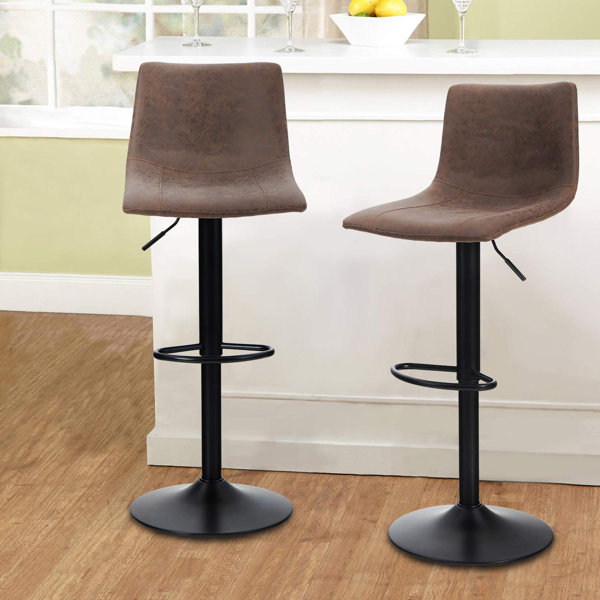 17 Stories Swivel Bar Stools Set Of 2 For Kitchen Counter Adjustable